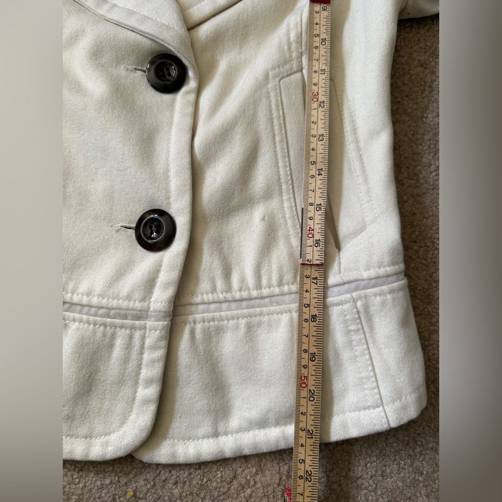 Papaya Cream Pea Coat - Picture 7 of 7